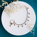 Shimmering Two Tone Gold Silver Nath