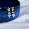 Silver Gleam Layered Jhumkas