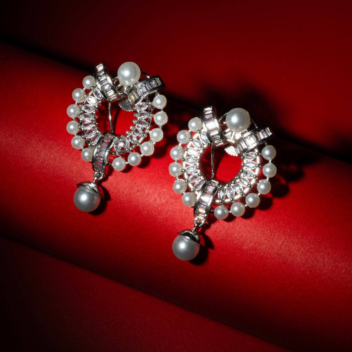 Silvershine Empress Rhodium Plated Drops