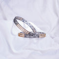 Slim 3 Layered Gold-Black Bangles Set (Pack of 2)