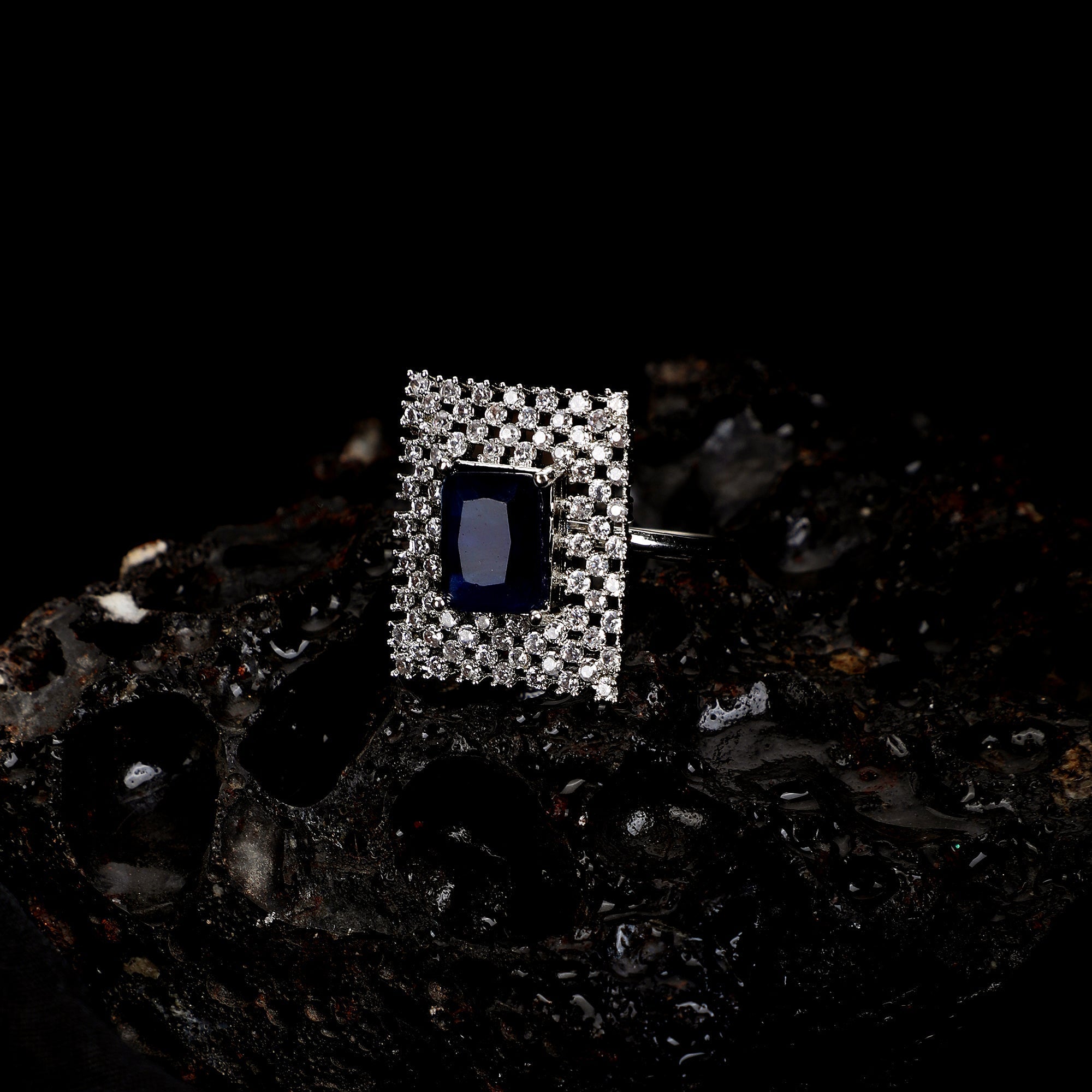 Snowflake Glow Brass Ring