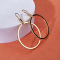 Sparkling Rhinestone Hoop Gold Plated Big Earrings
