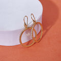 Sparkling Rhinestone Hoop Gold Plated Small Earrings