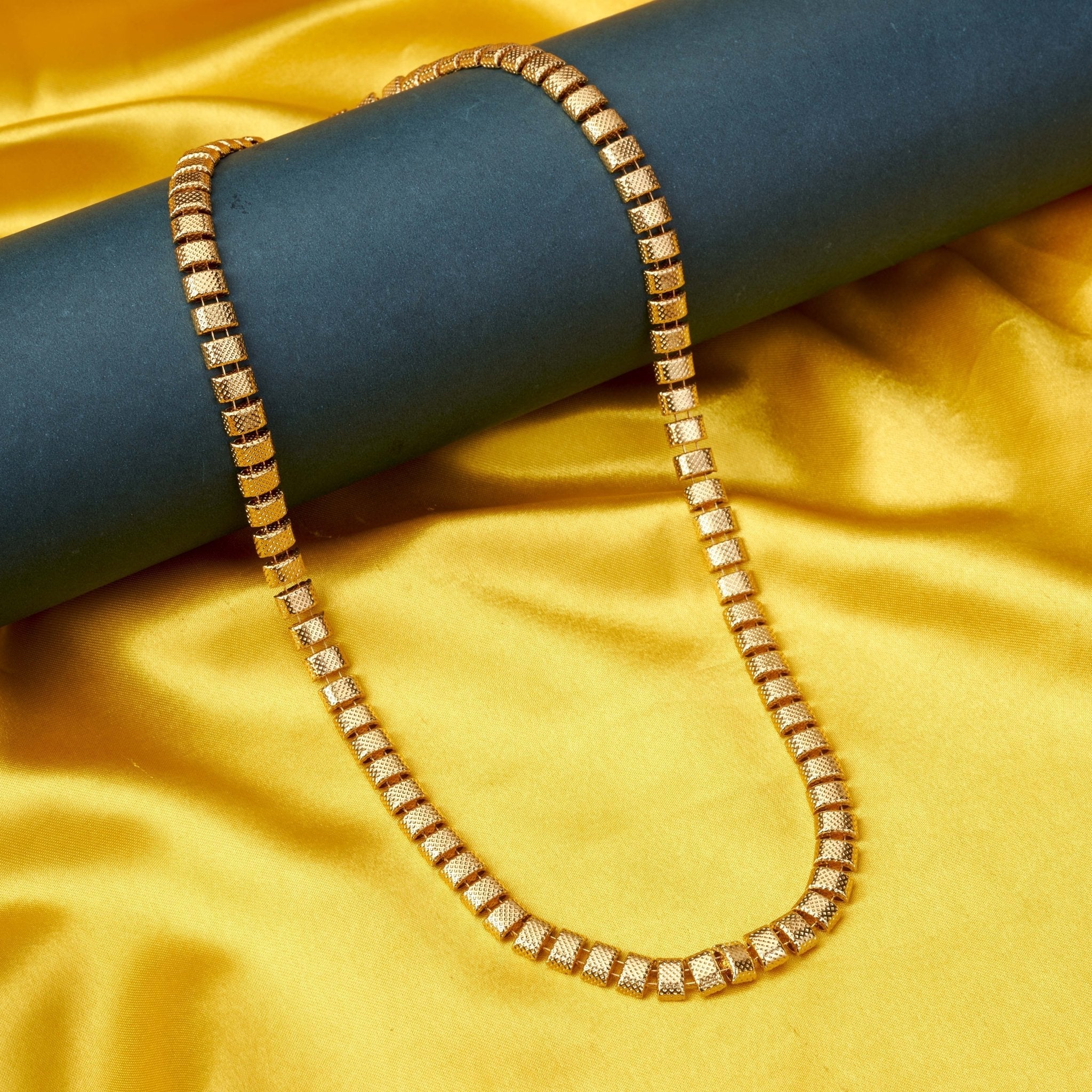 Square Hoop Gold Plated Chain
