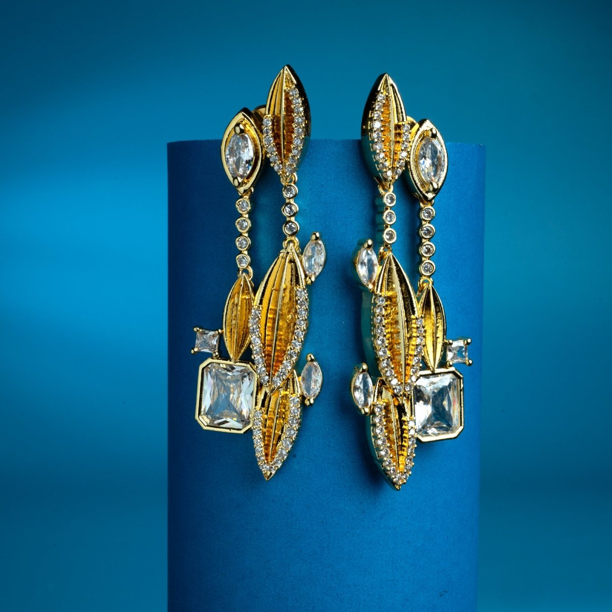 Statement Gold Plated Drop Earrings