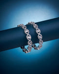 Stylish Polki Rhodium Bangles (Pack of 2)