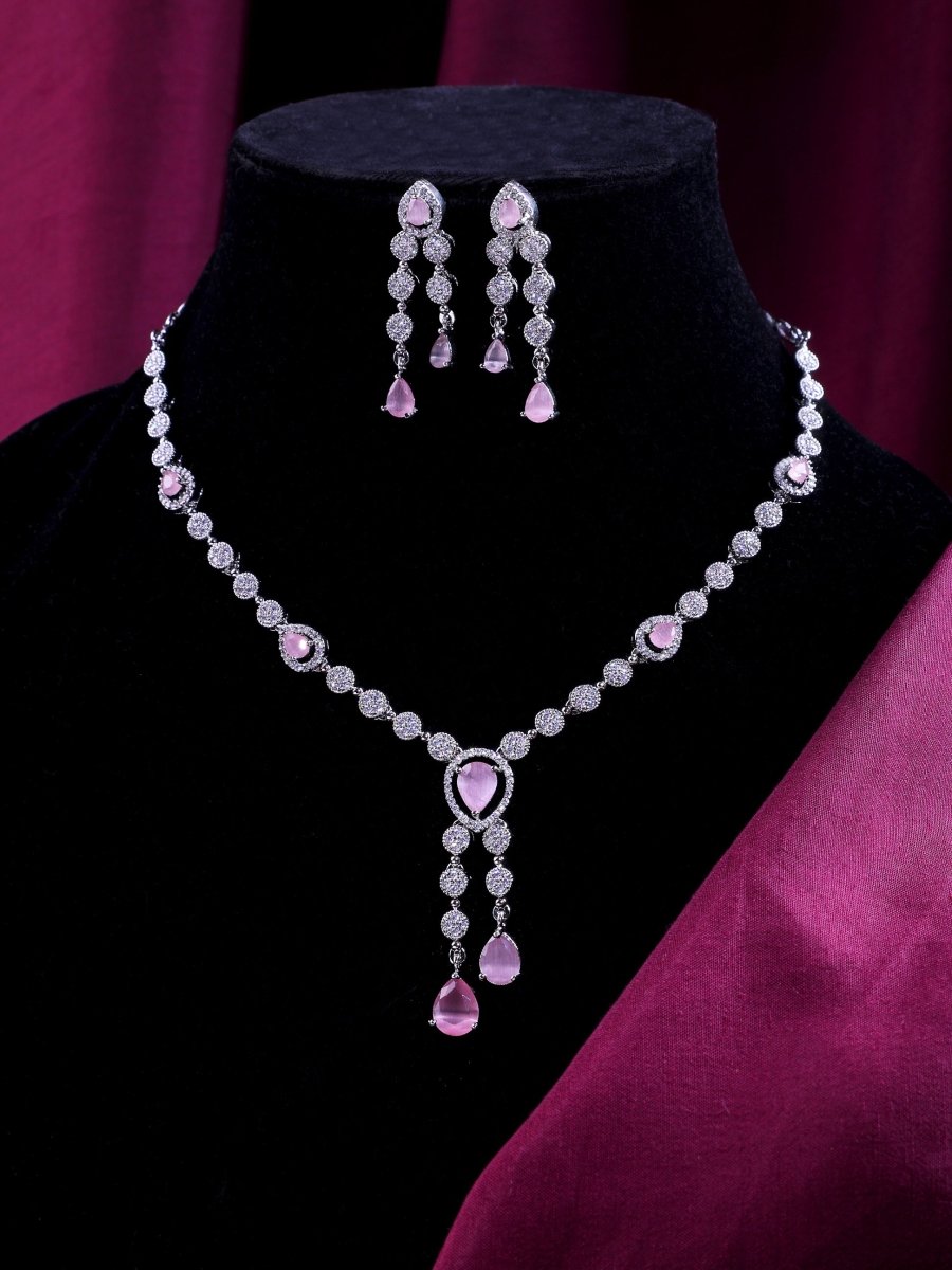 Timeless American Diamond Necklace and Earring Set