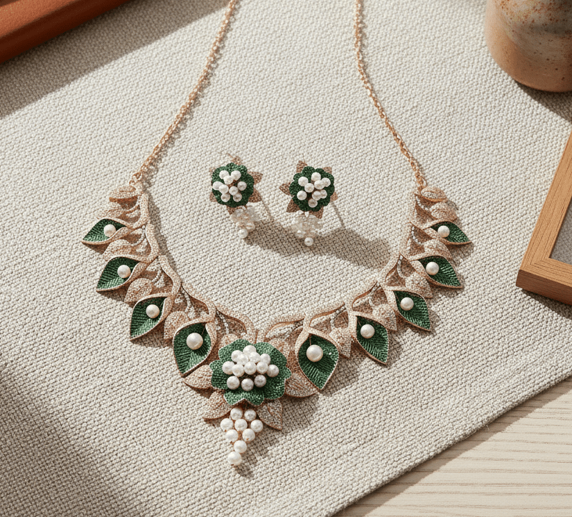 Timeless Flower Petals Rose Gold Necklace