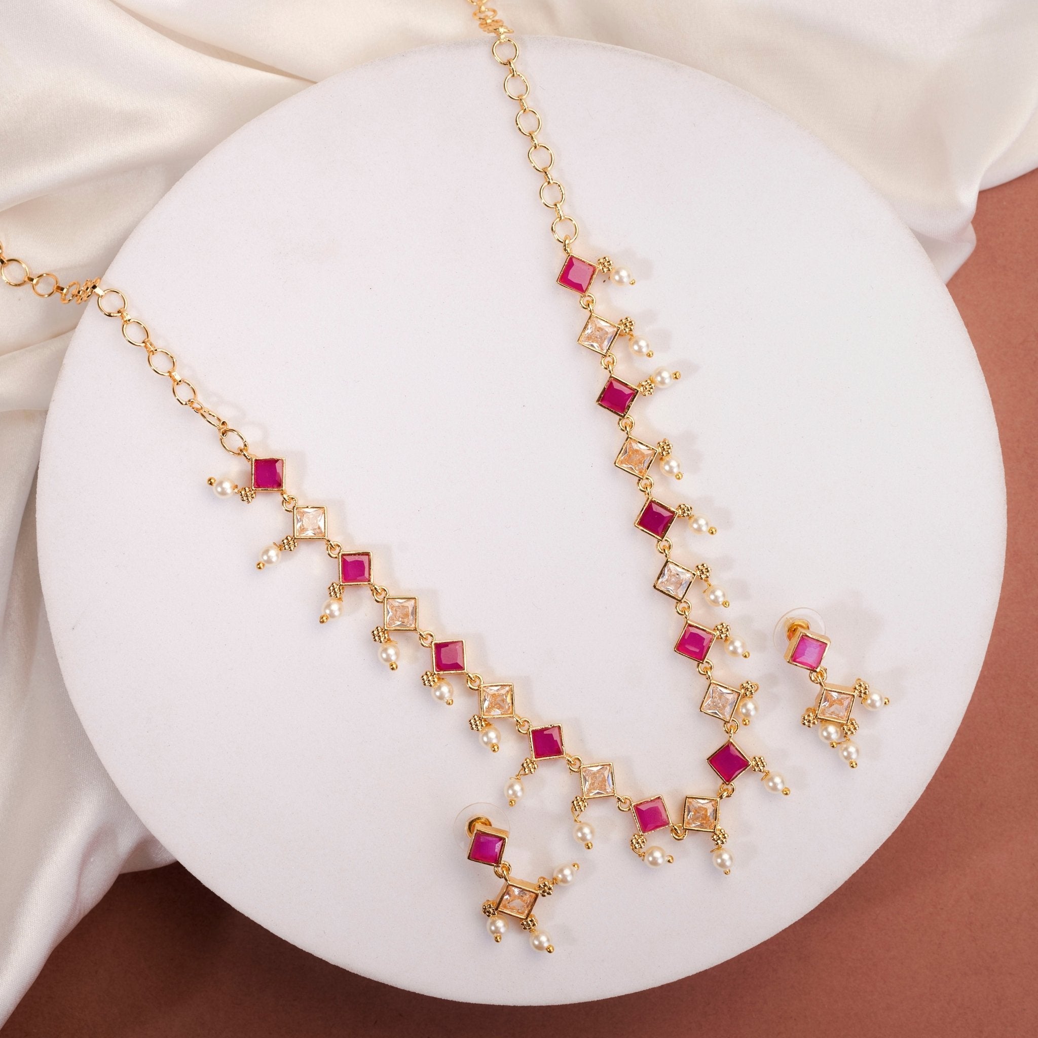 Veloura Gold Plated Necklace Set