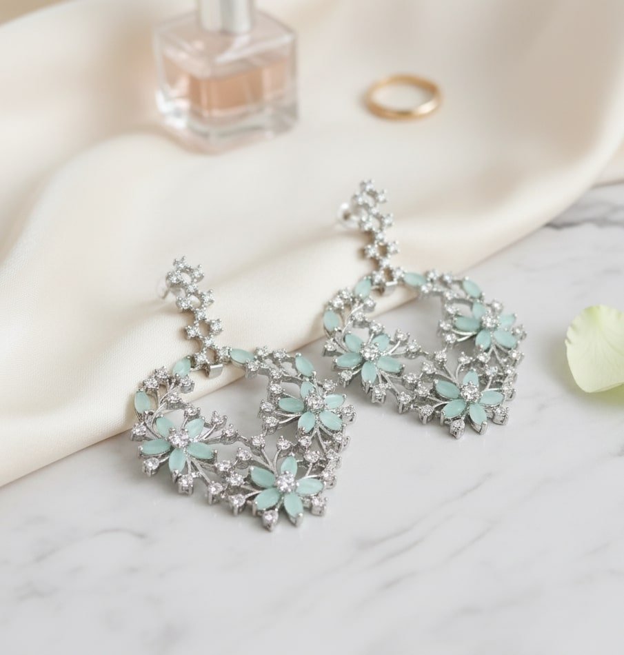 Vibrant Rhodium Earrings