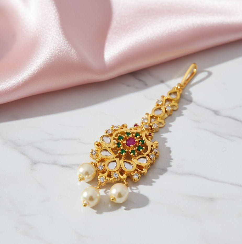 Vibrant Verde Gold Plated Tika