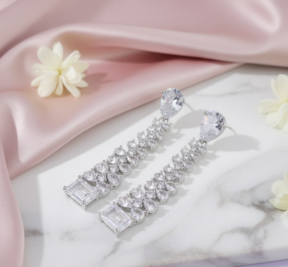 Vivid Crystal Dangle Earrings
