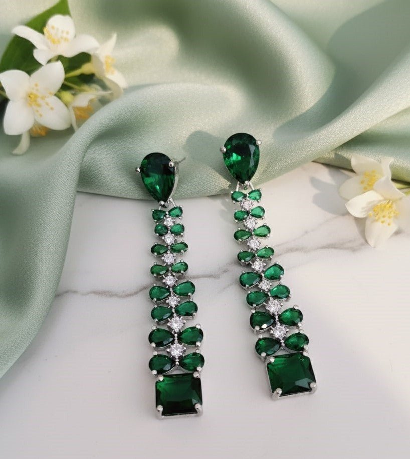 Vivid Crystal Dangle Earrings