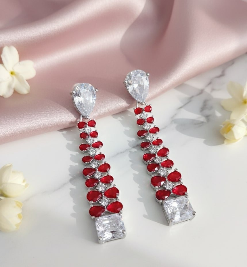 Vivid Crystal Dangle Earrings