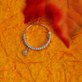 White CZ Gold Nose Pin