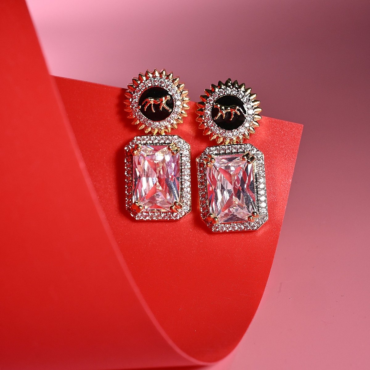Wild Aura Gold and Silver Plated Earrings Drops
