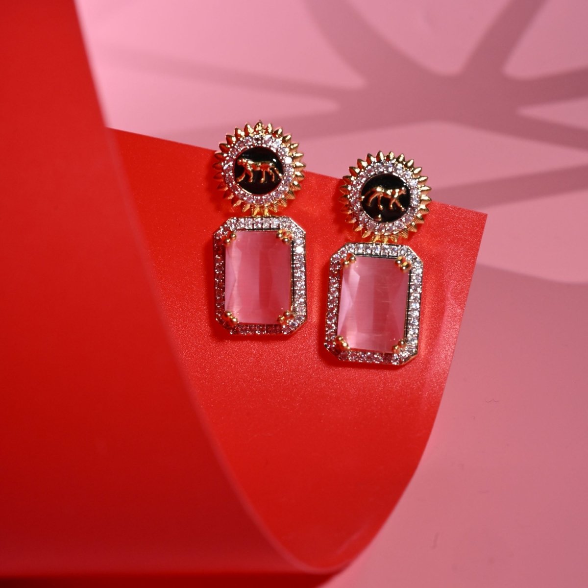 Wild Aura Gold and Silver Plated Earrings Drops