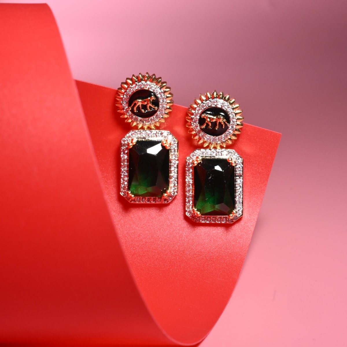 Wild Aura Gold and Silver Plated Earrings Drops