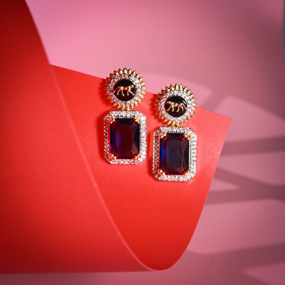 Wild Aura Gold and Silver Plated Earrings Drops