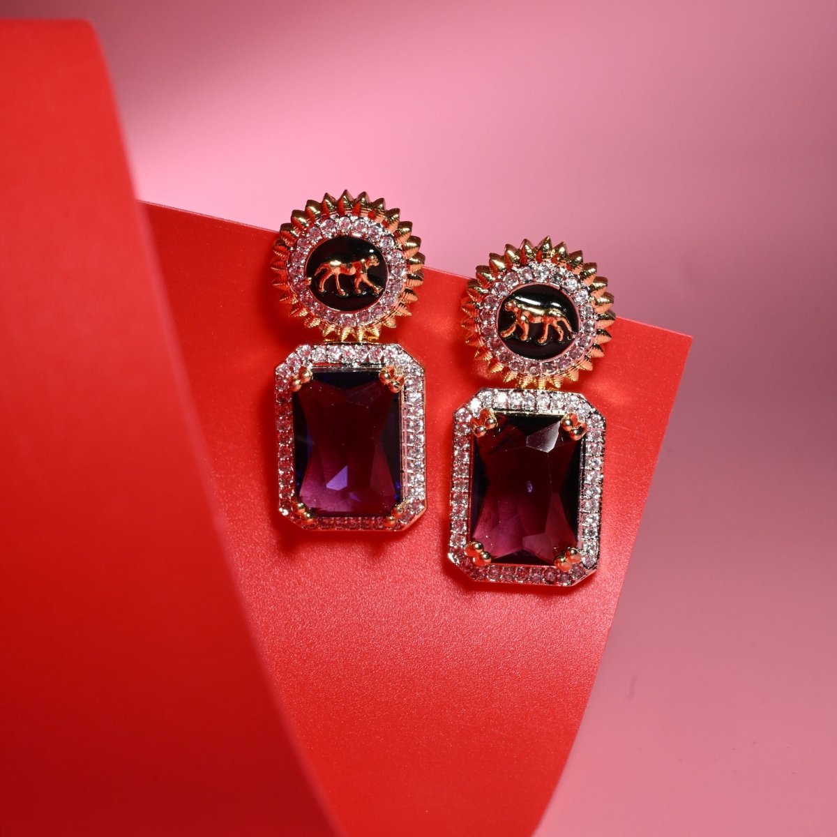 Wild Aura Gold and Silver Plated Earrings Drops